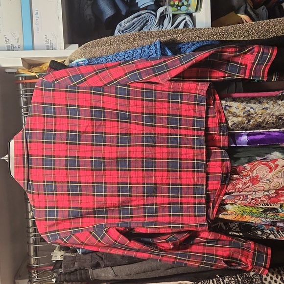 90's fitted cropped button down shirt - Picture 3 of 3